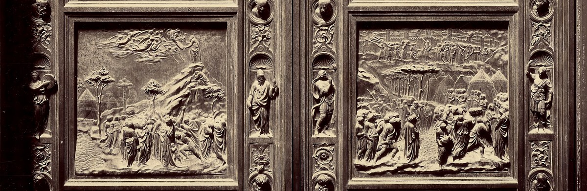 Moses and Joshua detail from Ghiberti's Gates of Paradise